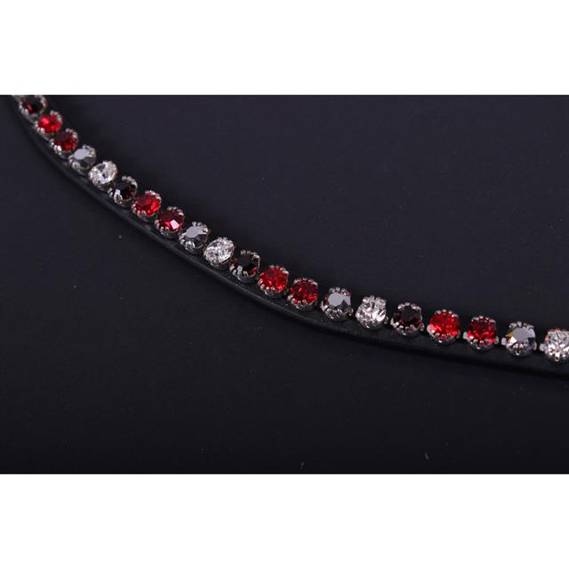 Browband PresTeq ShineBright Black-Dark Red