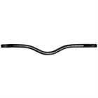 Browband Silver Clincher V-Shaped New English Collection Dy'on Black