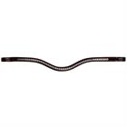 Browband Silver Clincher V-Shaped New English Collection Dy'on Brown