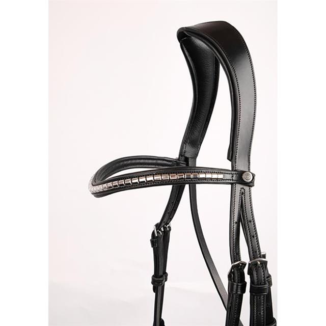 Browband Silver Clinchers Montar Black-Silver