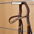 Browband V-Form mit Messingbeschlägen D Collection Dy'on Brown