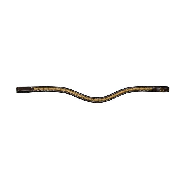 Browband V-Form mit Messingbeschlägen D Collection Dy'on Brown