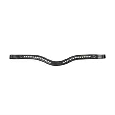 Browband White Swarovski V-Shaped New English Collection Dy'on Black