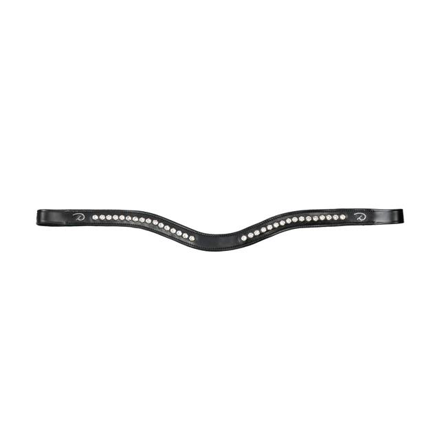Browband White Swarovski V-Shaped New English Collection Dy'on Black