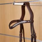 Browband White Swarovski V-Shaped New English Collection Dy'on Brown