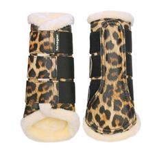 Brushing Boots Horsegear Leopard Brown