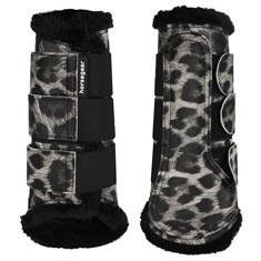 Brushing Boots Horsegear Leopard Grey