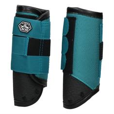 Brushing Boots QHP Eventing Front Mid Blue-Blue