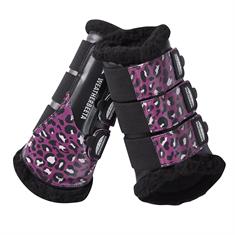 Brushing Boots WeatherBeeta Leopard Pink