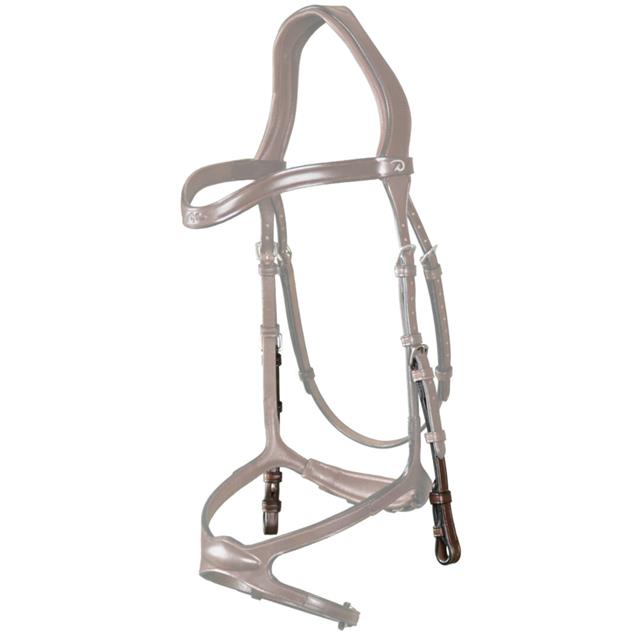 Cheekpieces Dy'on for 1-Strap Headpiece New English Collection Brown