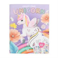 Colour and Sticker Book Ylvi & The Minimoomis Create Your Unicorn Multicolour