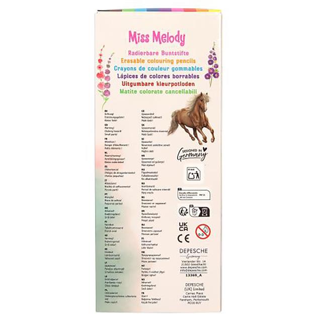 Coloured Pencils Miss Melody Erasable Multicolour