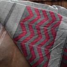 Cooler Rug Kentucky Heavy Fleece Square Fishbone Dark Red