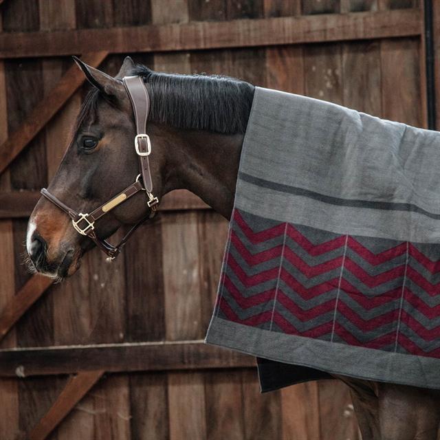 Cooler Rug Kentucky Heavy Fleece Square Fishbone Dark Red