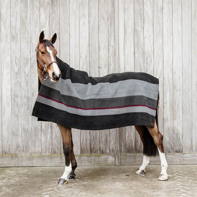 Cooler Rug Kentucky Heavy Fleece Square Stripes Black-Grey