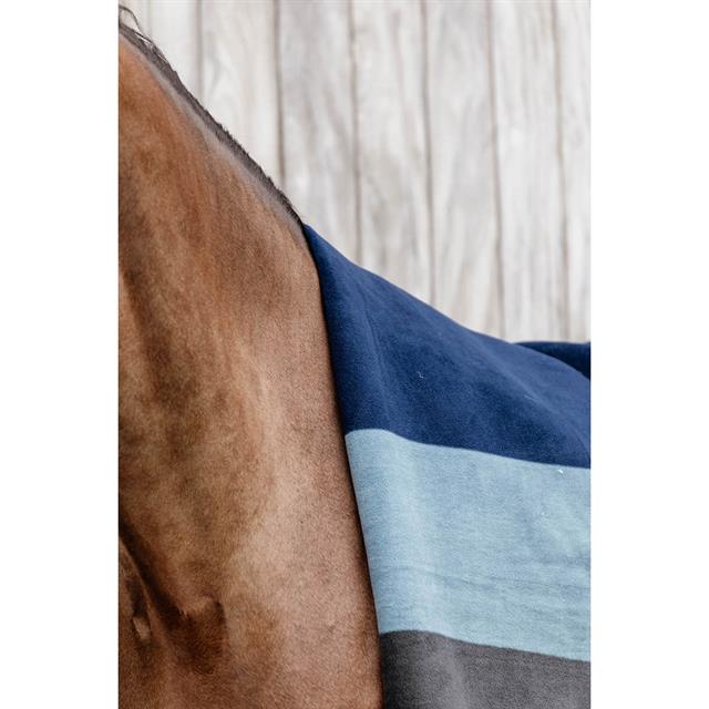 Cooler Rug Kentucky Heavy Fleece Square Stripes Dark Blue-Grey