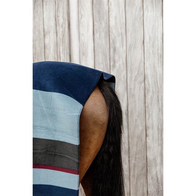 Cooler Rug Kentucky Heavy Fleece Square Stripes Dark Blue-Grey
