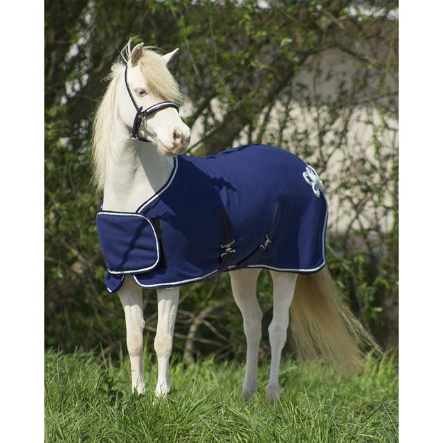 Cooler Rug QHP Ornament Falabella Dark Blue-Silver