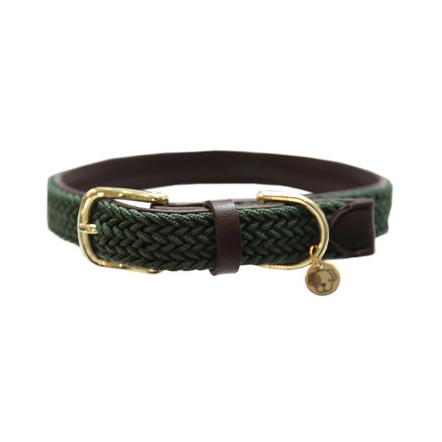 Dog Collar Kentucky Braided Nylon Mid Green