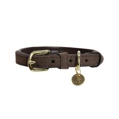 Dog Collar Kentucky Velvet Leather Brown