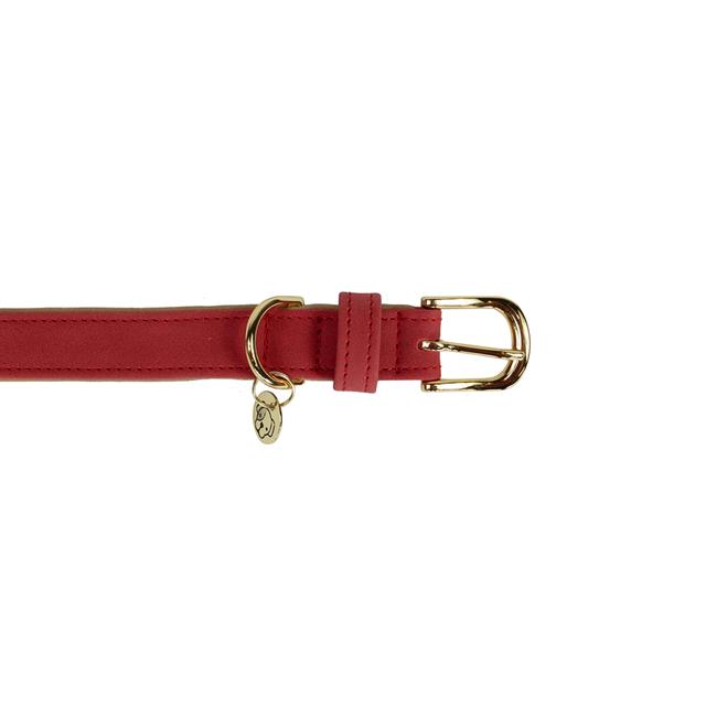 Dog Collar Kentukcy Vegan Leather Light Red