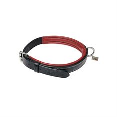 Dog Collar LeMieux Windsor Black-Dark Red