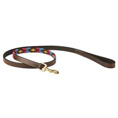 Dog Leash WeatherBeeta Polo Leather Mid Brown-Pink