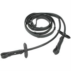 Dressage Rein HB Round Stops Black