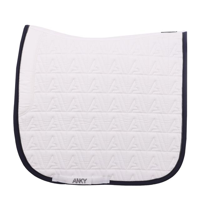 Dressage Saddle Pad Twill ANKY White-Dark Blue