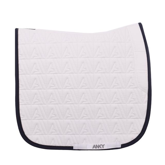 Dressage Saddle Pad Twill ANKY White-Dark Blue