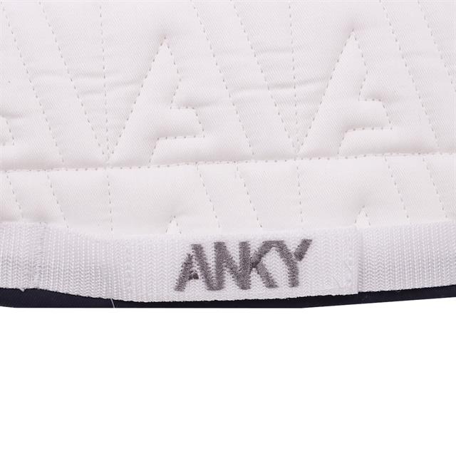 Dressage Saddle Pad Twill ANKY White-Dark Blue