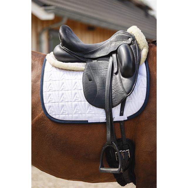 Dressage Saddle Pad Twill ANKY White-Dark Blue