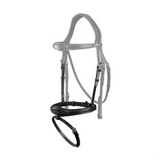 Dy'on D Collection Anatomic Flash Noseband Bridle Black
