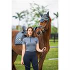 Equestrian Metallic Blue Ear Net Stockholm Grey-Blue