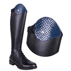 Exchangeable Top of Riding Boot QHP Romy Croco Dark Blue
