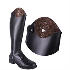 Exchangeable Top of Riding Boot QHP Romy Sparkle Brown