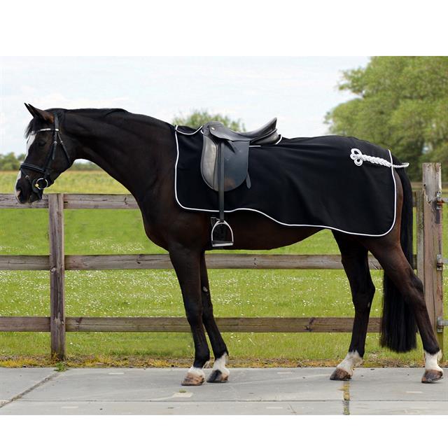 Exercise Rug QHP Fleece Ornament Black-Silver