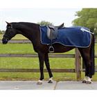 Exercise Rug QHP Fleece Ornament Dark Blue-Silver