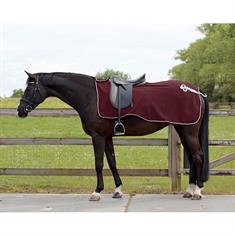 Exercise Rug QHP Fleece Ornament Dark Red