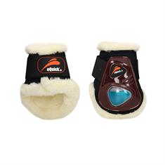 Fetlock Boots eQuick eSchock Velcro Fluffy Brown