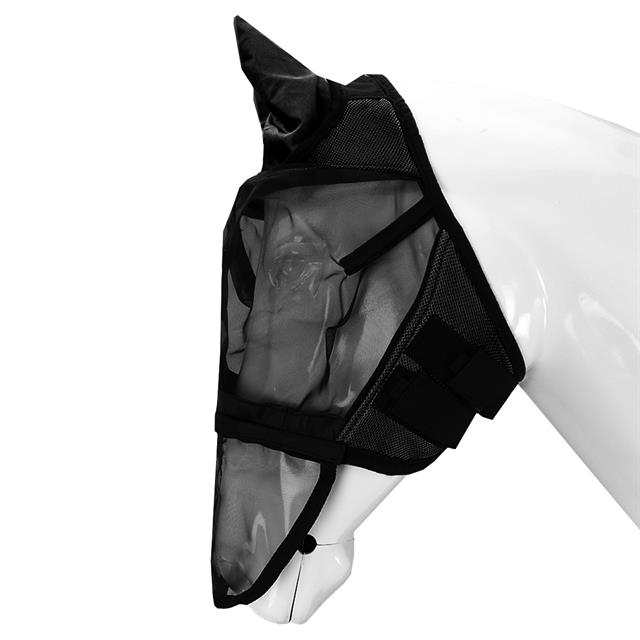 Fly Mask Horsegear Detachable Nose Net Black