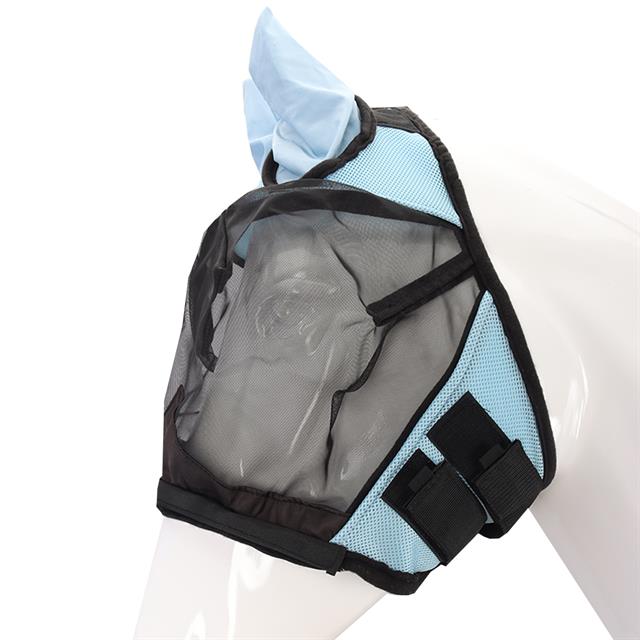 Fly Mask Horsegear Detachable Nose Net Light Blue