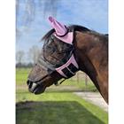 Fly Mask Horsegear Detachable Nose Net Pink