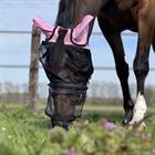 Fly Mask Horsegear Detachable Nose Net Pink