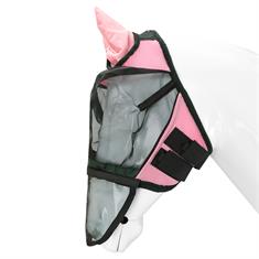Fly Mask Horsegear Detachable Nose Net Pink