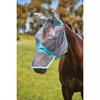 Fly Mask WeatherBeeta ComFiTec Deluxe Fine Mesh with Ears & Nose Grey-Turquoise