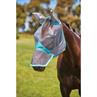 Fly Mask WeatherBeeta ComFiTec Deluxe Fine Mesh with Ears & Nose Grey-Turquoise