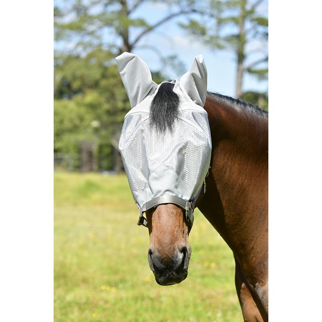 Fly Mask WeatherBeeta ComFiTec Hexi Dual Shield Silver
