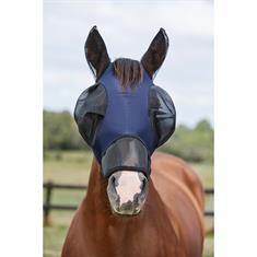 Fly Mask WeatherBeeta ComFiTec Luxe Bug Eye with Ears & Nose Dark Blue-Black
