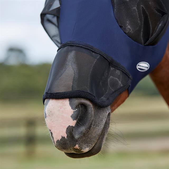 Fly Mask WeatherBeeta ComFiTec Luxe Bug Eye with Ears & Nose Dark Blue-Black